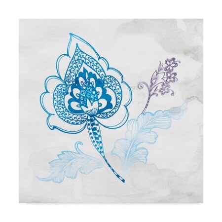 Trademark Fine Art Wild Apple Portfolio 'Eastern Boho II Peacock Blue' Canvas Art, 24x24 WAP03933-C2424GG